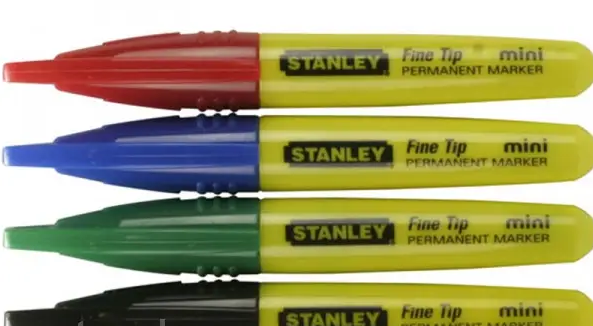 Маркер будівельний 4 кольори міні Stanley з загостреним наконечником