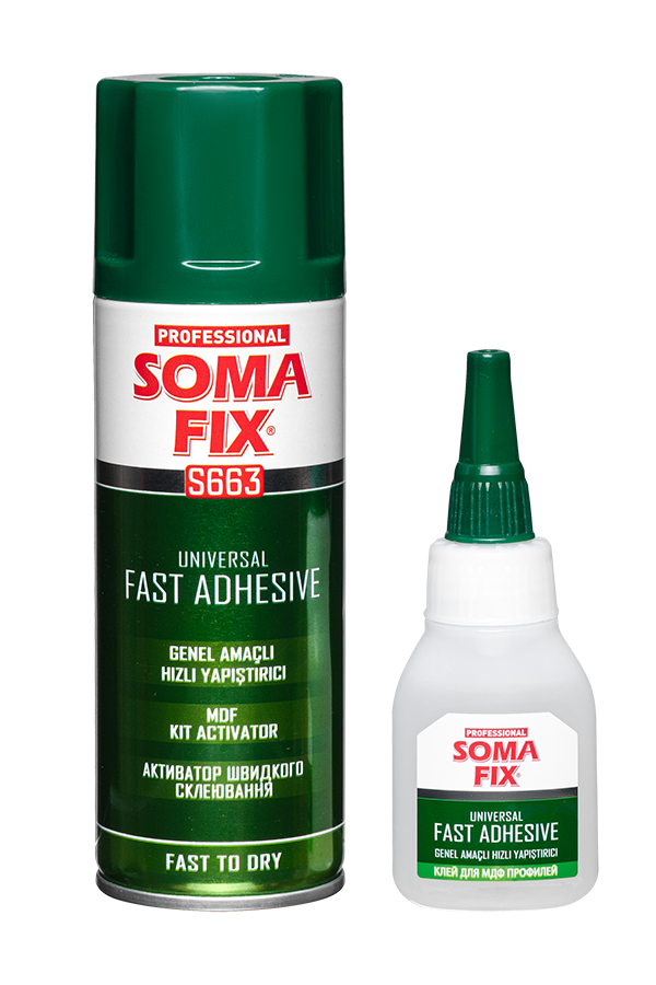 Клей-активатор швидкого склеювання Soma Fix S663 200мл+50г