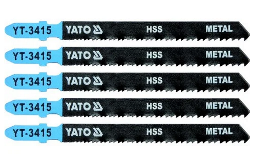 Пильне полотно д/лобзика(метал) YATO 5шт 21TPI I=130мм
