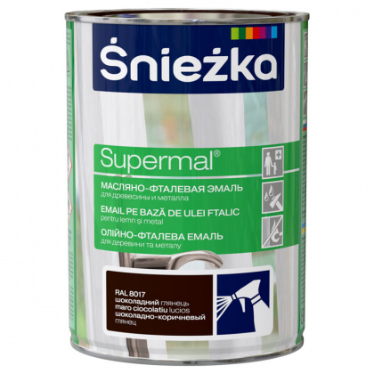Фарба Sniezka емаль 0,8 л коричнева-шоколадна F540 (8017)