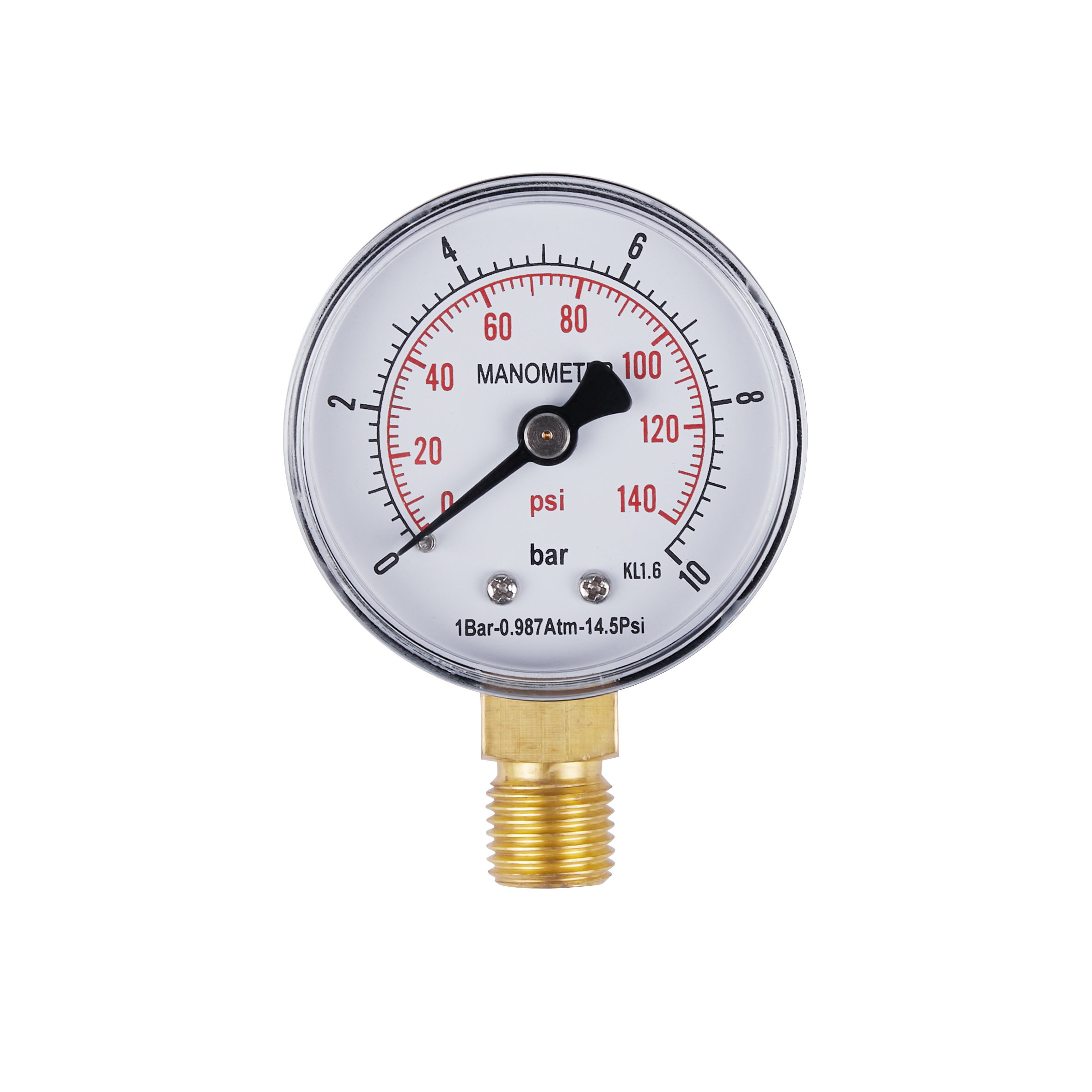 Манометр нижнє підключення SD Plus 1/4'' 10 бар SD17010B