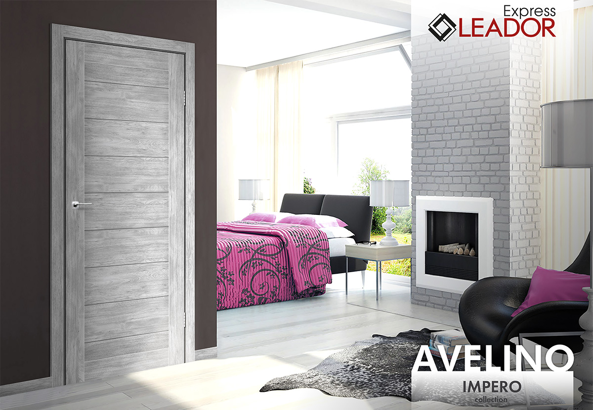 Leador Express Двері Avellino  800*2000 сірий мат глухе