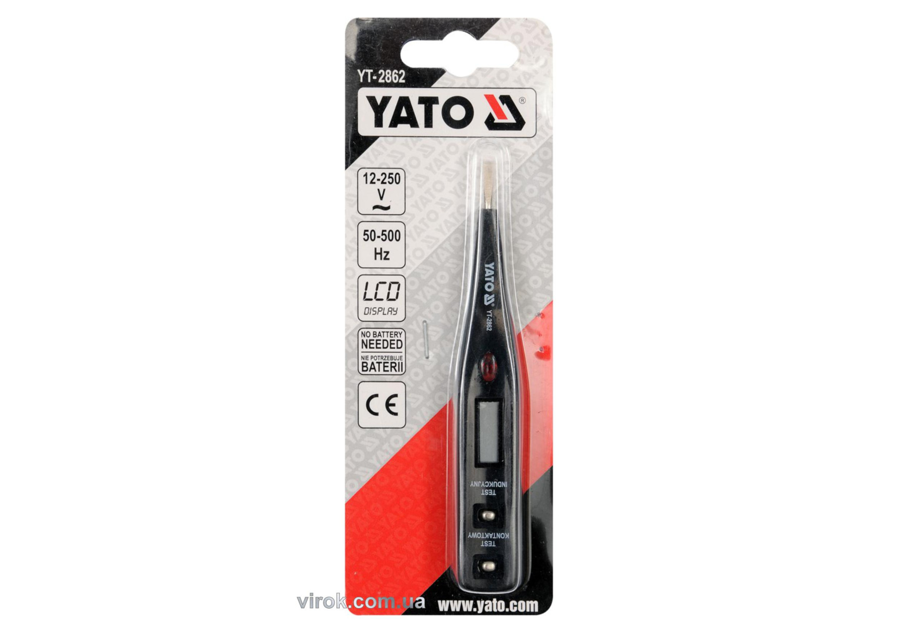 Індикатор напруги цифровий YATO 12-250 В
