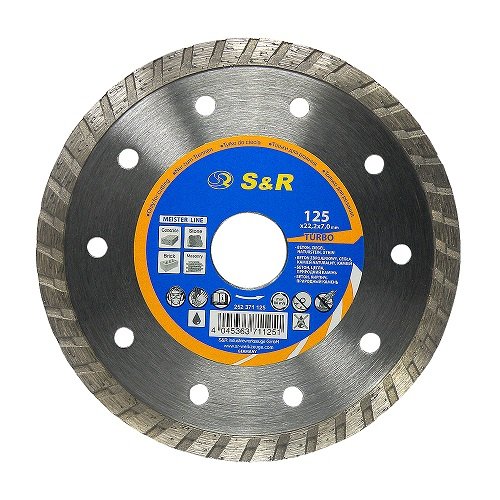 Диск алмазний S&R Tempo 230 x 22.2 неарм. бетон, цегла, камiнь