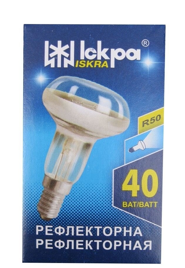 Лампа розжарювання рефлекторна Іскра R50G E14 40Вт 2800К