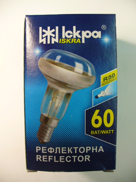 Лампа розжарювання рефлекторна Іскра R50G E14 60Вт
