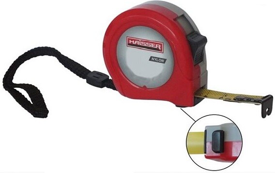 Рулетка 5м*19мм пластик. корп.2 стопа Compact Haisser