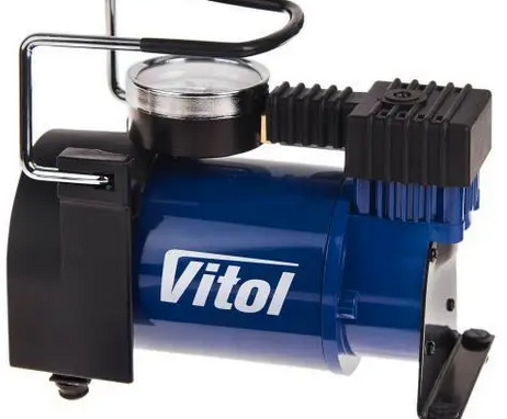 Компресор "ViTOL" K-22 100psi/14Amp/37л/Автостоп/прикурювач
