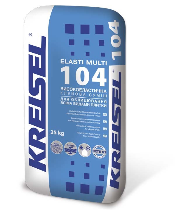 Kreisel 105 Суміш клейова еластична для основ,що піддаються деформації 25кг