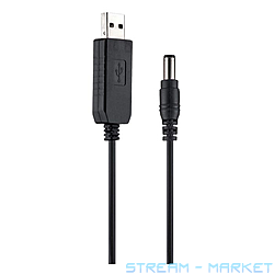 Кабель USB для роутера 12V чорний