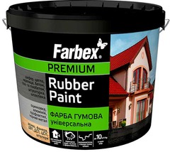 Фарба Farbex резинова Універсальна 6,0 кг жовто-коричн