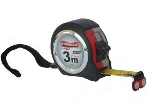 Рулетка 3м*19мм прогумов. корп.магніт Haisser Compact 22013