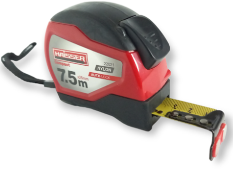 Рулетка 7.5м*25мм прогумов. корп.магніт Haisser Compact