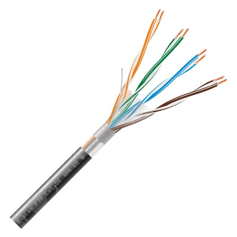 Вита пара Діалан  FTP Cat.5E 4PR CU 0,48 PE зовніш (1м)