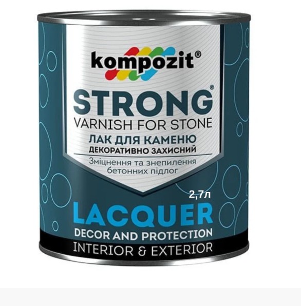 Лак для каменю Композит STRONG 2,7 л