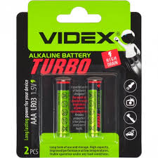 Батарейка Videx LR03/AAA Turbo (мініпальчики) ціна за 1шт