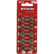 Батарейки ETRON Mega Power AG 13 лужний блістер/10шт/поштучно