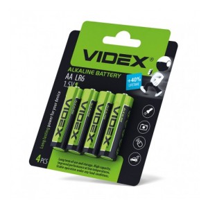 Батарейка Videx LR6/AA лужна 2шт SHRINK CARD