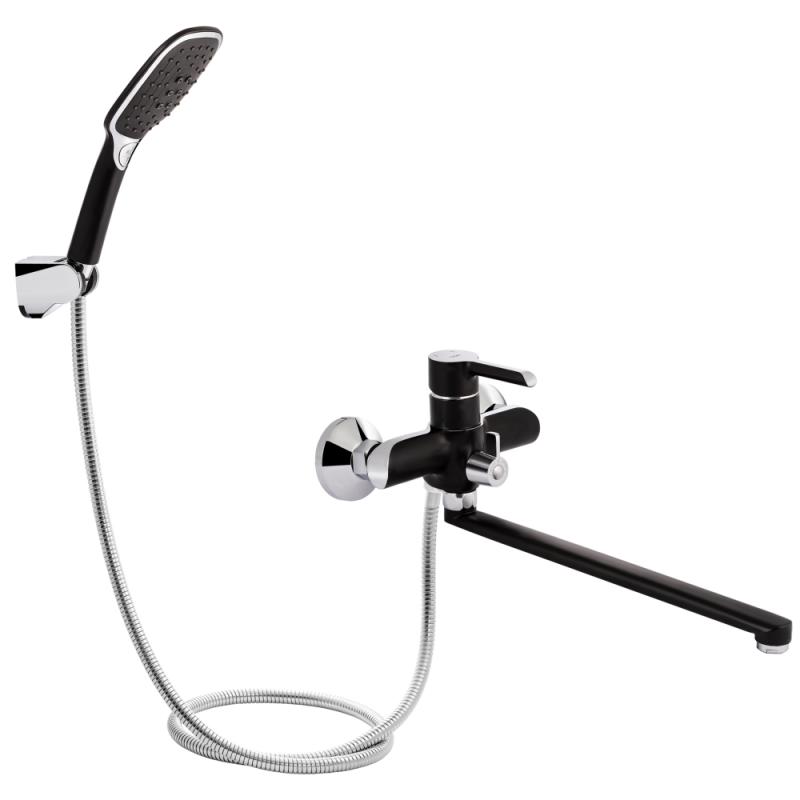 Змішувач для ванни Q-tap Grand 006  Black короткий