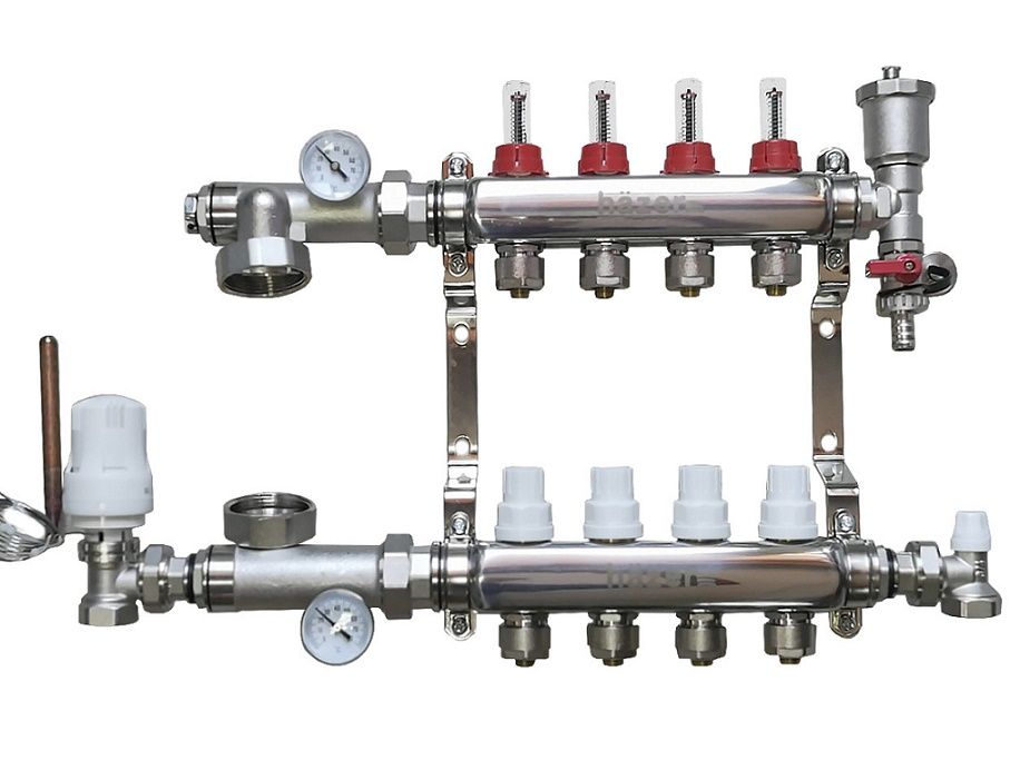 Коллектор в зборі Hazer 1"-3/4 -3 вихода