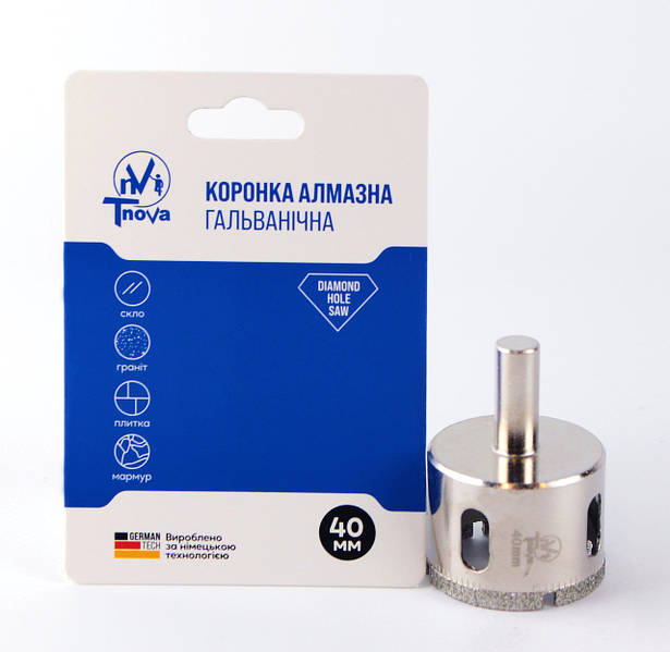 Коронка алмазна гальванічна T-Nova 40mm — фото 2