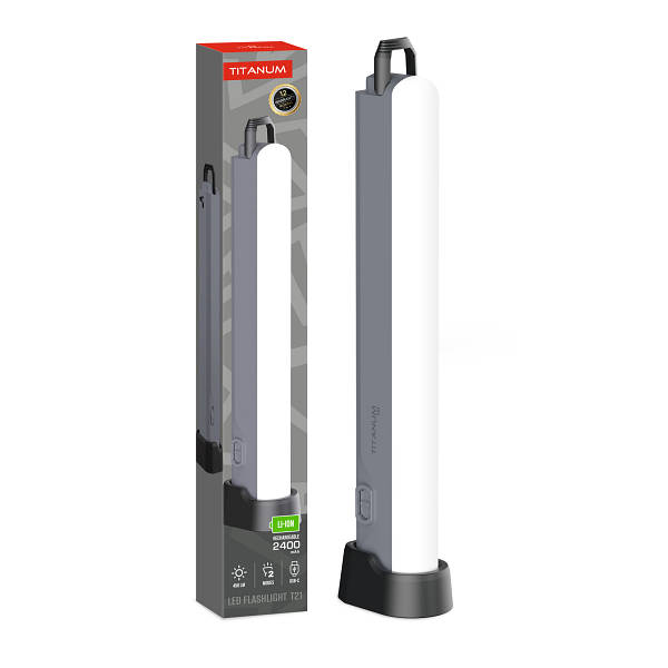 Портативний світлодіодний ліхтар TITANUM TLF-T21 450Lm Gray — фото 3