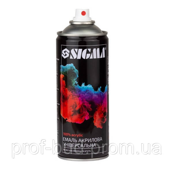 Фарба акрилова аерозольна білий глянець 9010 400мл SIGMA — фото 3