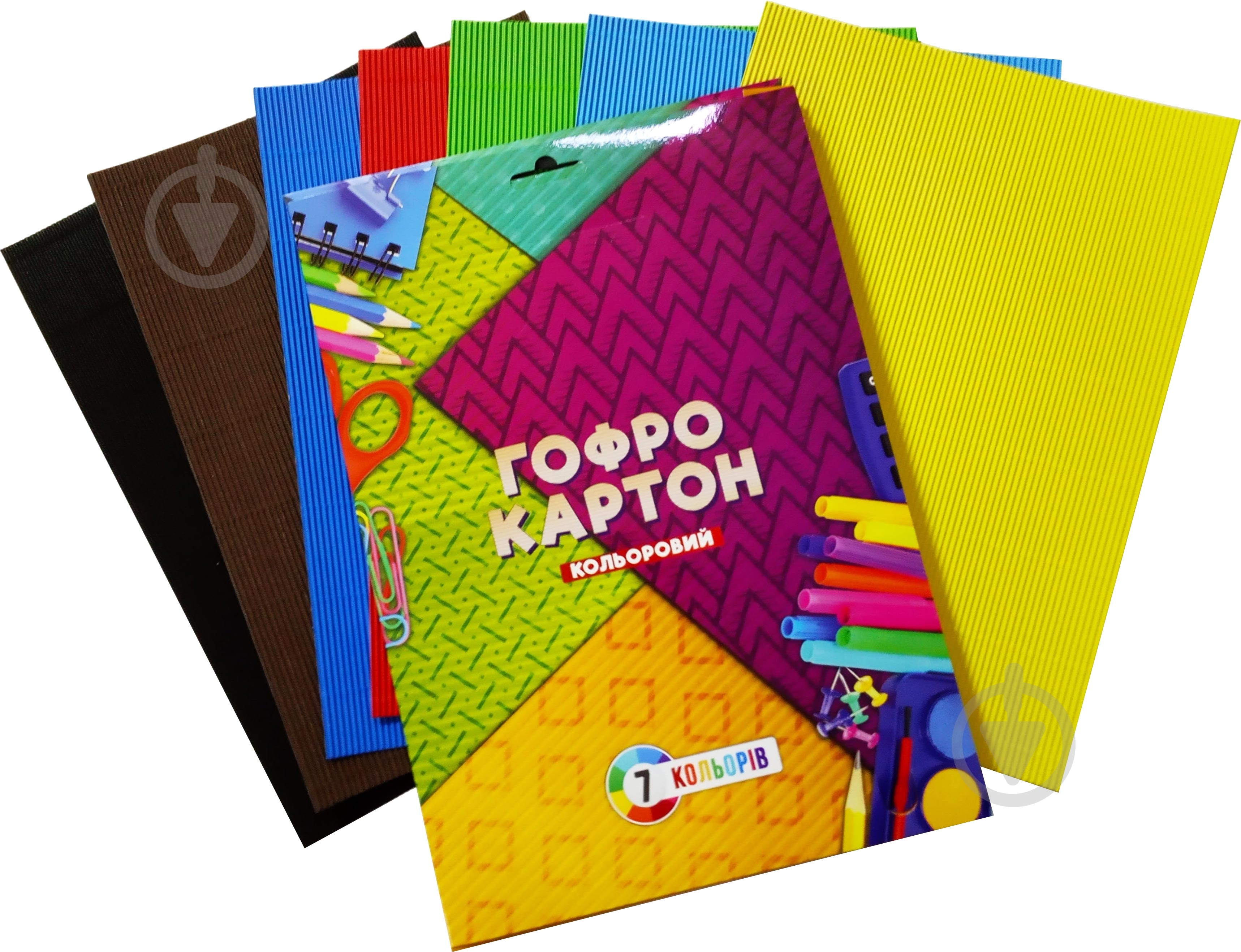 Картон кольор+папір кол А 4 /7 +7/Тетрада