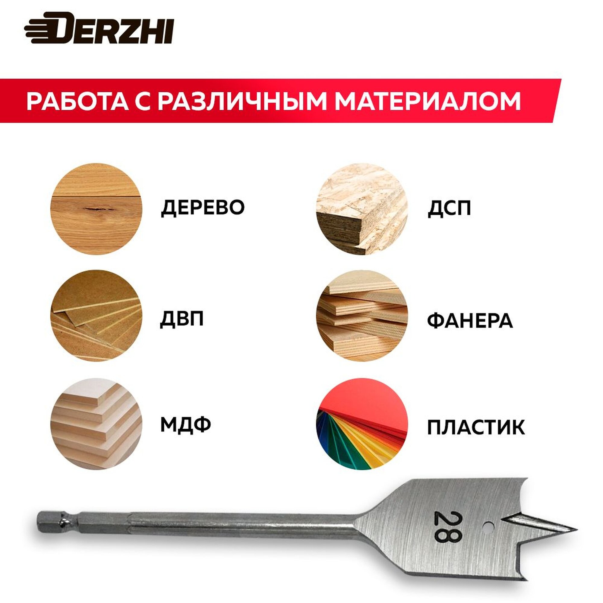 Свердло для дерева перове 28х160