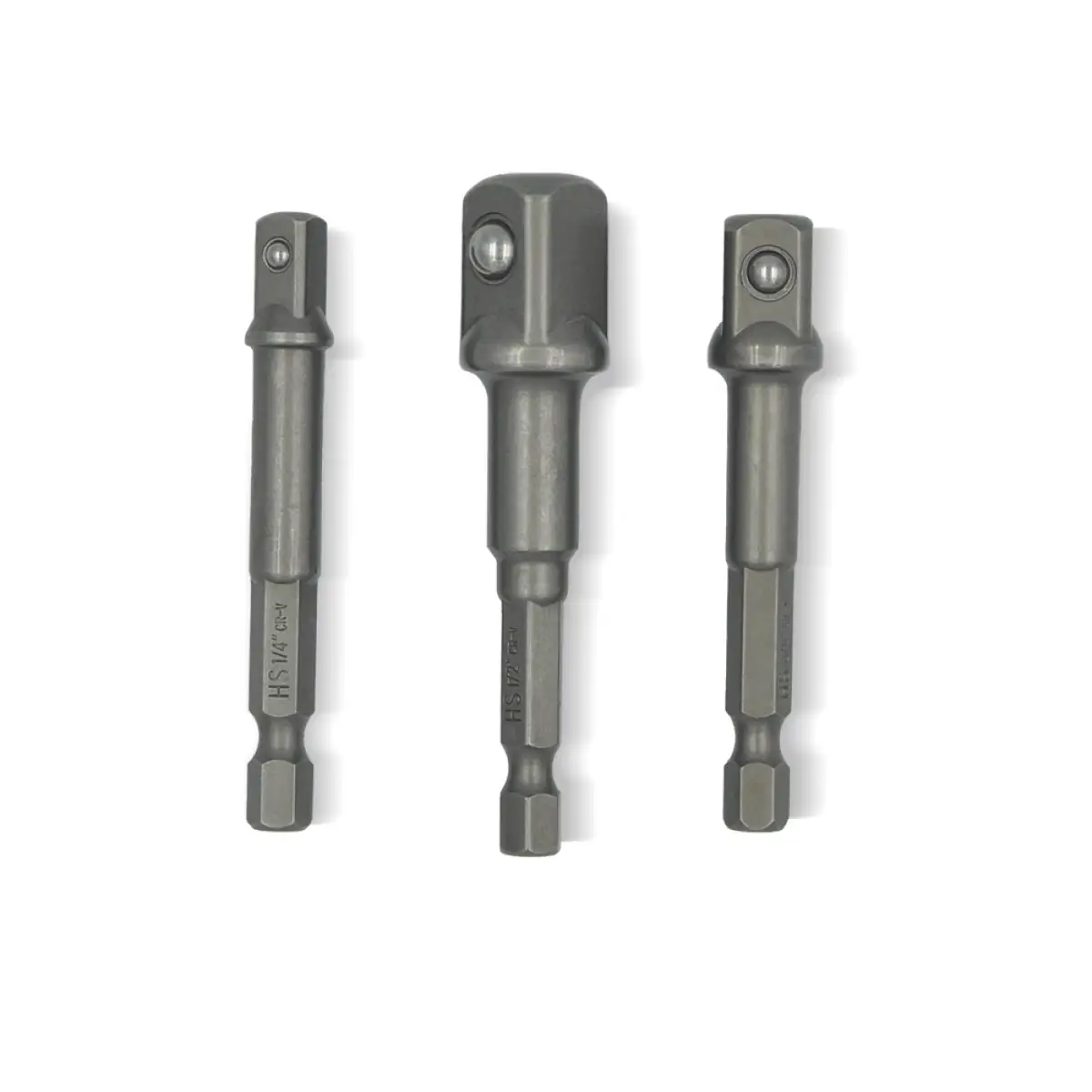 Набір перехідників для торцевих головок 1/4", 3/8", 1/2" 3 шт. HAISSER