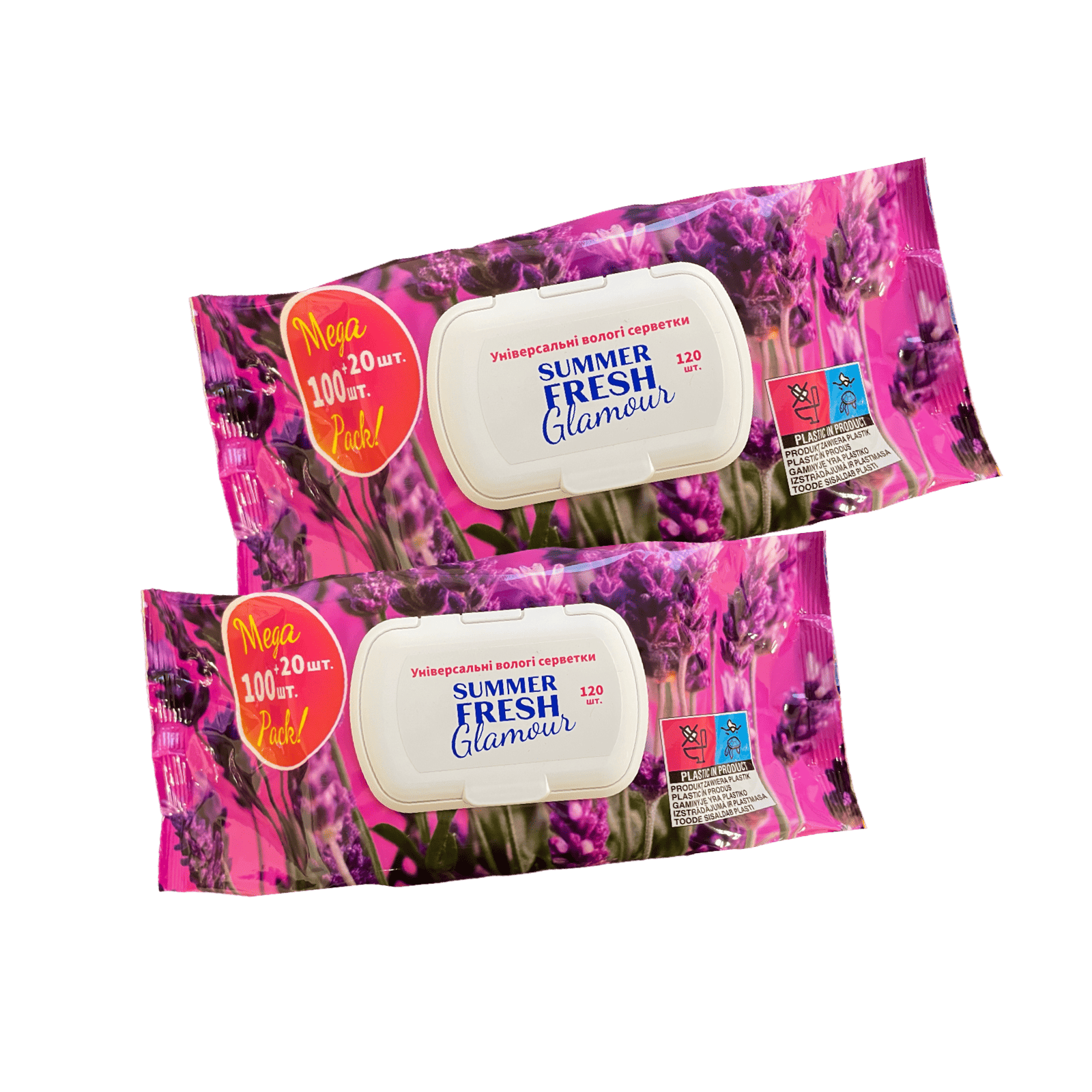 Серветки вологі Summer Fresh Mega Pack 120 шт