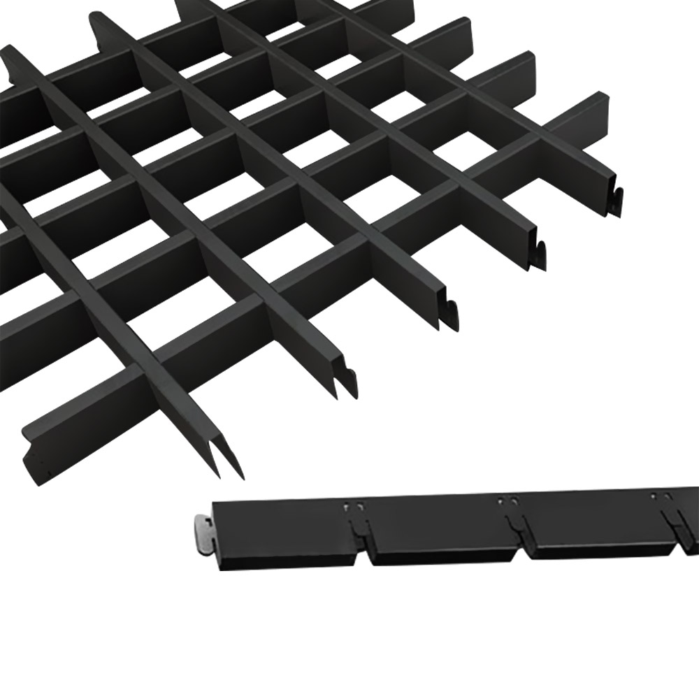 KRAFT Профіль Грильято Класичний Повздовжній S9 x Н40 x 2400 яч. 100 RAL 9005