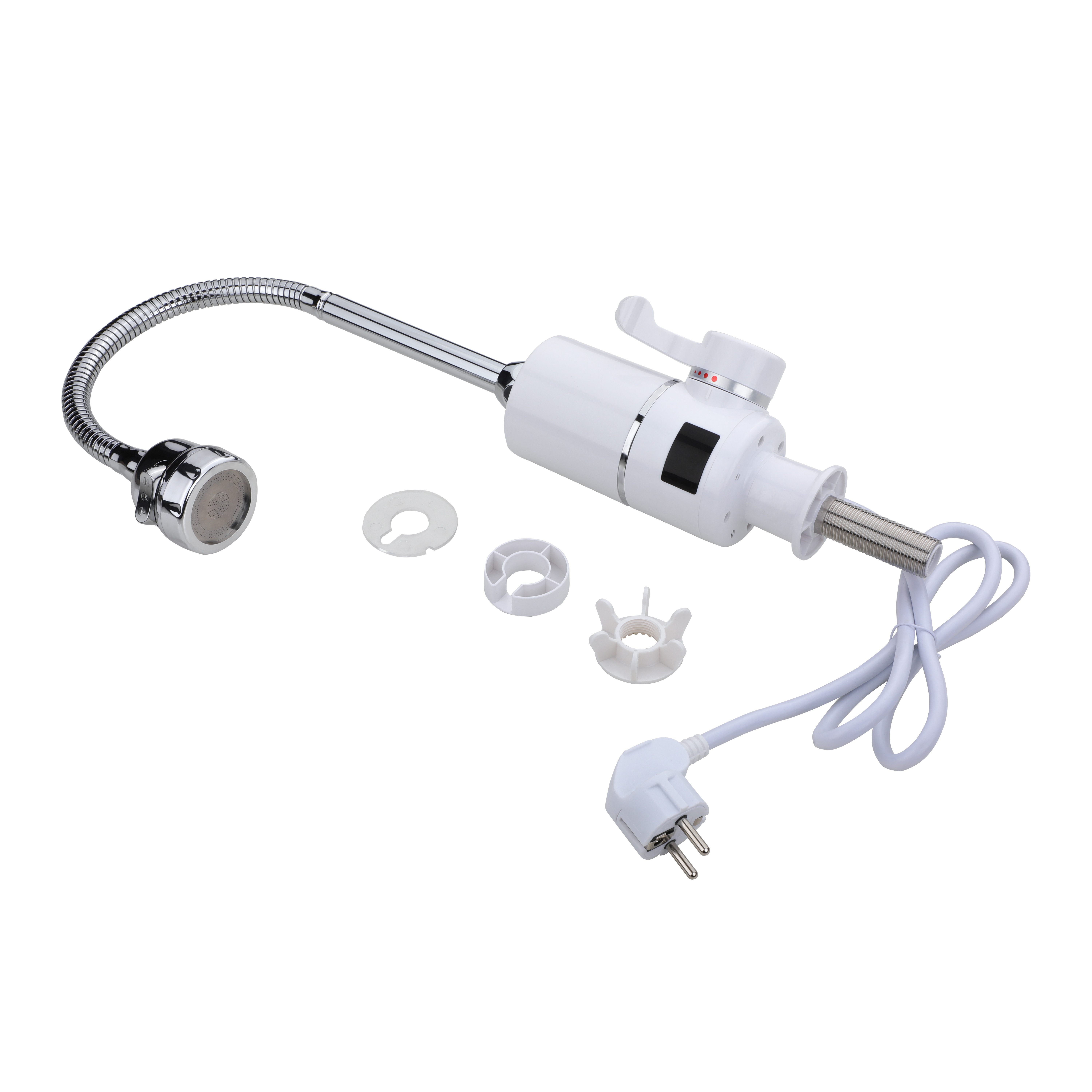 Проточний кран-водонагрівач Warm 062,White/Chrome для кухні на три режими  Lidz — фото 2