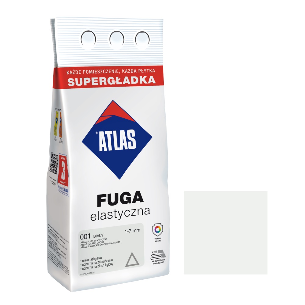 Затірка ATLAS Fuga 001 Еластична 2кг біла