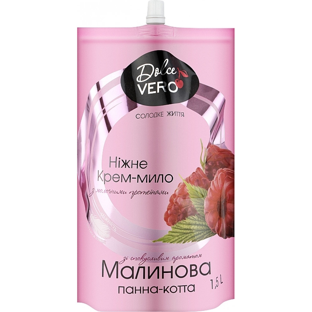 Рідке мило Dolce Vero ДОЙ-ПАК 1,5л Ваніль+молоко