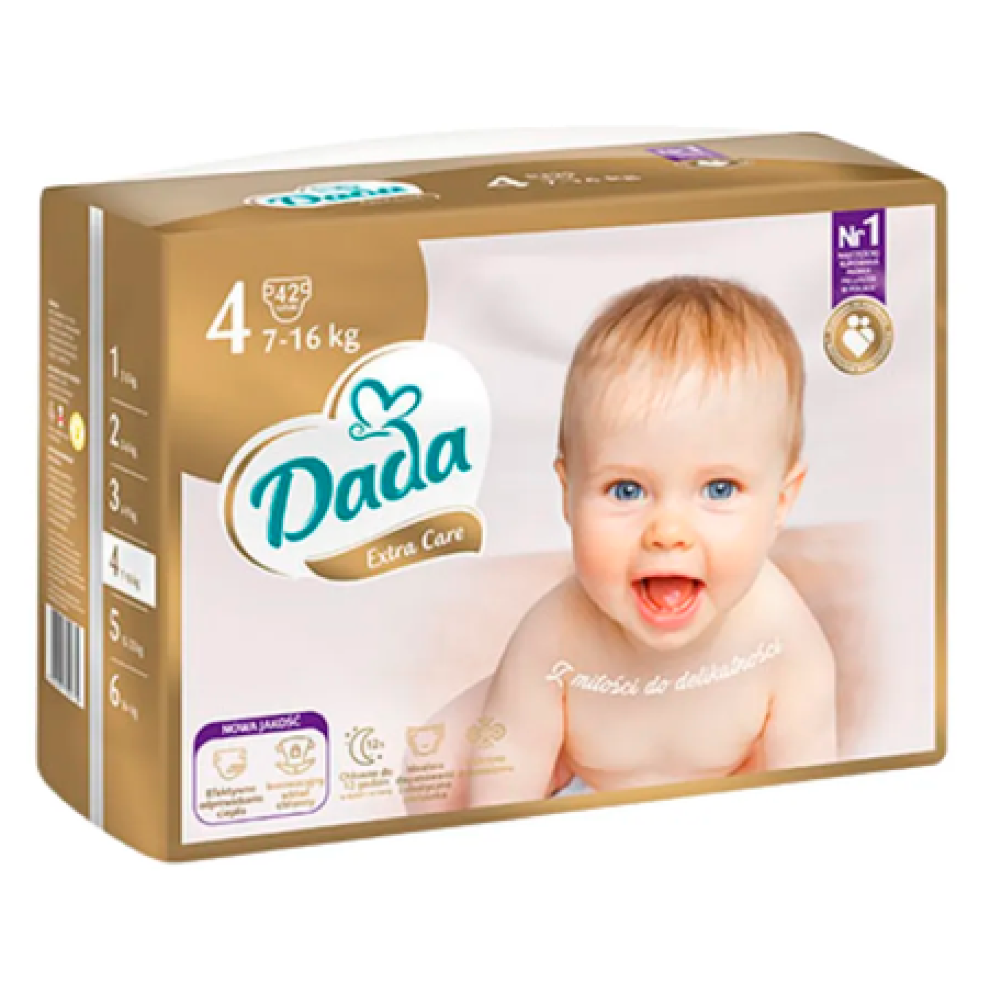 Дада памперс 4 Максі екстра Care /7-18кг/ 42шт-уп