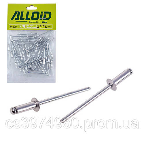 заклепки алюм. 3.2x 9.6мм 50шт.Alloid