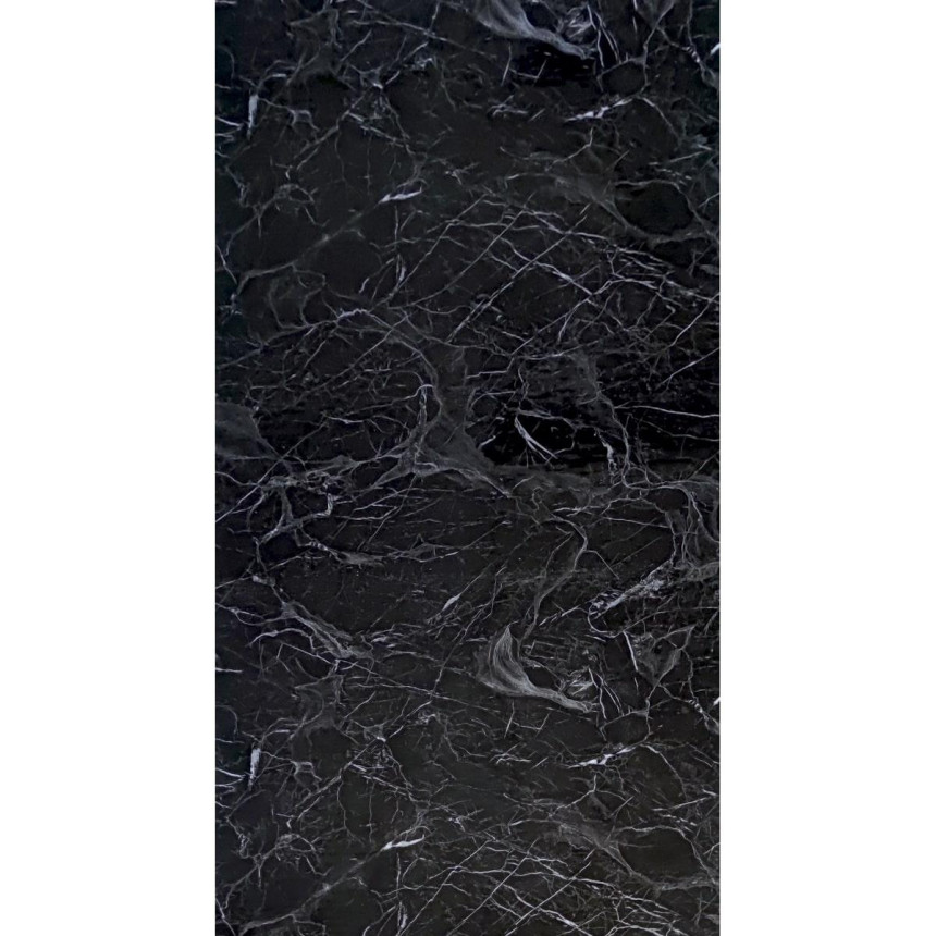 81036-1 самоклеюча вінілова плитка 60*300 см Чорний мармур