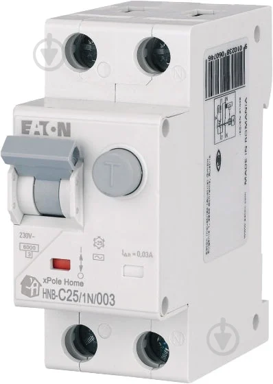 Автомат диференціальний Eaton HNB-C25/1N/003 2п 25А 30мА