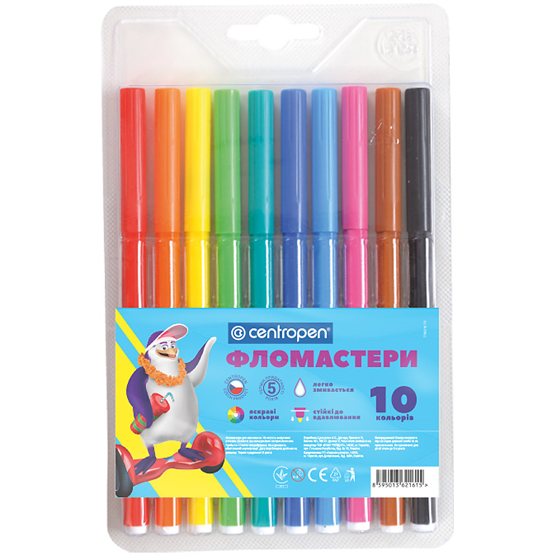 Фломастери "Centropen" на 10 кол.№7790/7550