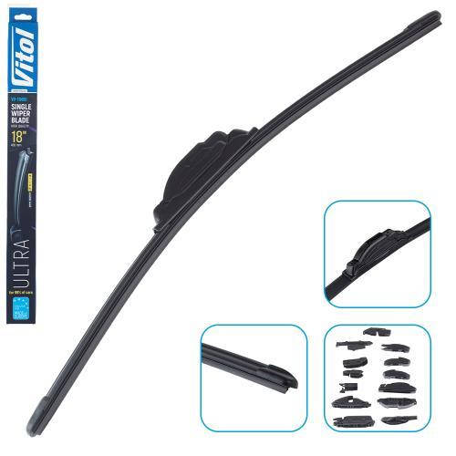 Щітка склоочищувача безкаркасна VITOL ULTRA 18" - 450 мм (13 адаптерів)