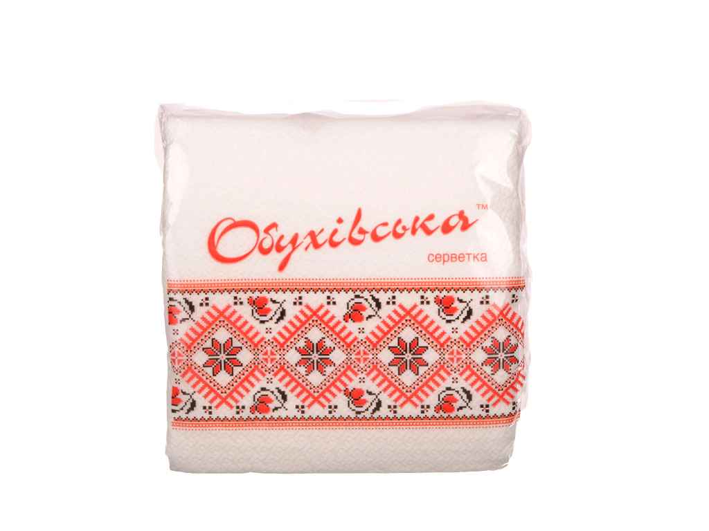 Серветка "Обухівська" 23*24 біла 1-шар 40 шт