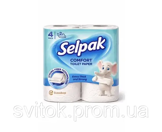 Папір туалетний Selpak білий 4шт