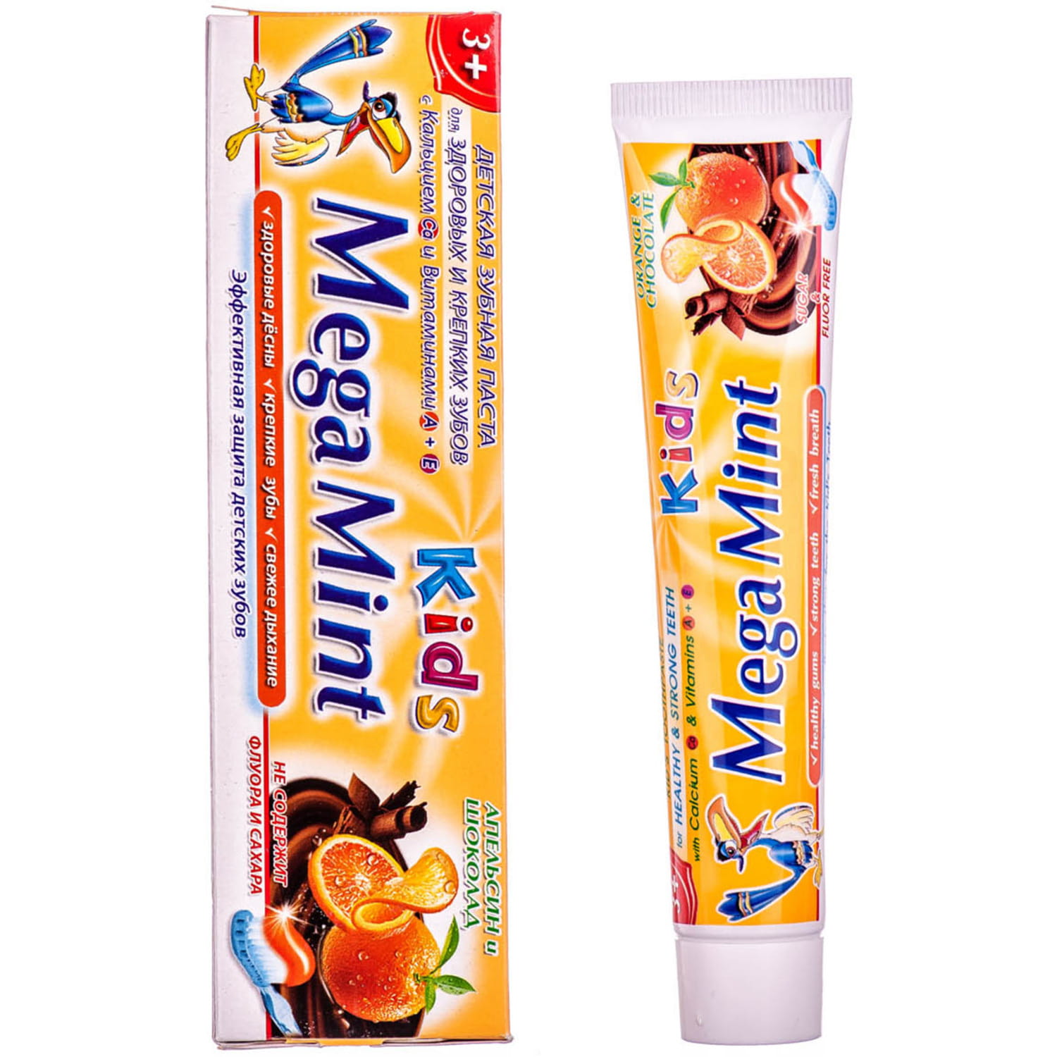 Mega Mint Kids дитяча зубна паста Orange & Chocolate 50мл