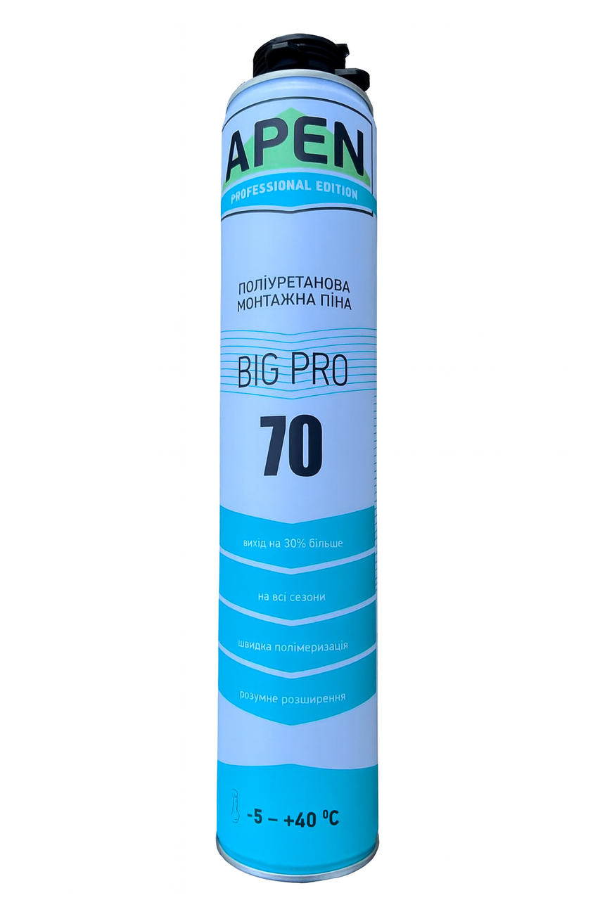 Піна монтажна Apen профес. BIG PRO 70 всезенонна 880мл