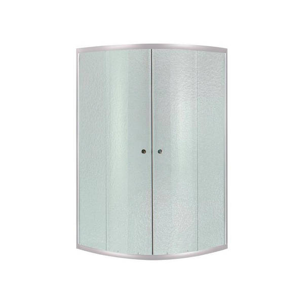 Душова кабіна Latwa SC90x90.SAT.HIGH.FR полукругла, скло Frost 4 мм + Душовий піддон KAPIELKA ST90x90x41, з панеллю Lidz — фото 3