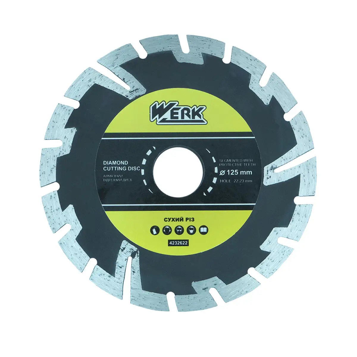 Диск алмазний Werk сегмент 125*22,2*7