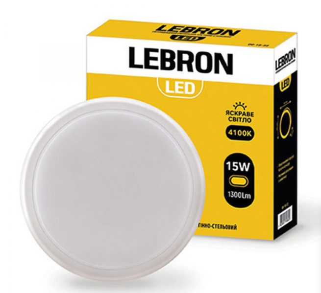 Світильник Lebron LED L-WLR, 15W, круг, 4100K, 1300Lm, ІР65 — фото 3