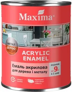 Емаль Maxima акрилова 0,75 кг біла глянц.