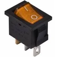 Перемикач LSW01 вузький жовтий з підс/KCD3-102N